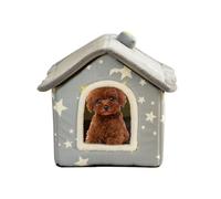 Maison pour Chats d'intérieur, Maisons pour Chatons pour Chats d'intérieur | Grotte de lit pour Chaton Semi-fermée,Lits Couverts pour 40x3 5cm/15.75x13.78 Pouces, Maison d'hiver Douce pour Anima