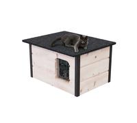 Maison Pour Chats En Bois Isolée Blanche Pour L'Extérieur