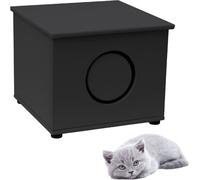 Maison pour chats Extérieur Double Isolation Hivernale Montée 40x40 Gris Foncé 10938