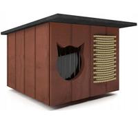 Maison pour chats outdoor refuge Tik grotte dehors hivernale isolée bois 56x47cm 8660