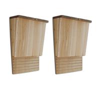 Maison pour chauve-souris - vidaXL - Ensemble de 2 - Bois massif - 22x12x34 cm
