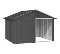 Maison Pour Chien Acier Galvanisé Résistante Aux Intempéries Chenil 116,5x103x81,5 Cm