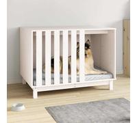 Maison pour Chiens avec stockage Bois de pin massif chien à l'intérieur vidaXL v