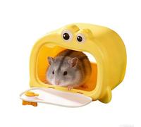 Maison Pour Chinchilla - Design Avec Porte Magnétique Refuge,Abri pour Chinchillas ,Litière pour Hamster Gerbil Souris et Sugar Glider avec Zone de Repos