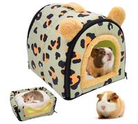 Maison pour Cochons d'Inde, Niche de Lit Chaude et Douillette pour Petits Animaux, Lavable, pour Lapins Nains, Chinchillas, Dragons Barbus