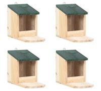 Maison pour écureuils - vidaXL - 4 pcs - Bois de sapin - PVC - Extérieur