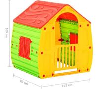 vidaXL Maisonnette de jardin pour enfant en plastique 102x90x109 cm Multicolore