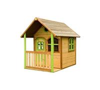 AXI Maisonnette en bois Alex - Maison de jeux extérieure avec véranda et but, marron et vert
