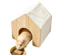 Maison pour Gerbille Petit Habitat En Bois Pour Petits Animaux De Compagnie | Cachette pour Cochon d'Inde pour hamster nain hérisson planeur de sucre furet gerbille chinchilla cobaye