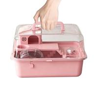 Maison pour hamster | Avec roue de transport transparente, habitat pour hamster de 30,5 cm - Pour animal domestique nain, hérisson syrien, petits animaux, voyage, extérieur