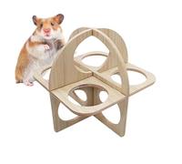 Maison pour hamster, cachette en bois pour hamster, accessoires de cage pour animaux de compagnie, gerbilles, furets et ours dorés, 13 x 9,5 x 8 cm, pour dormir, se reposer, jouer à l'intérieur ou à