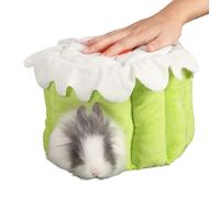 Maison pour hamster en forme de gâteau, nid doux à suspendre, gerbille sans avec intérieur en peluche, abri pour petits animaux, accessoire pour animaux de compagnie avec design, habitat intérieu