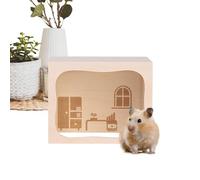 Maison pour hamster, Jouets pour NAC en bois avec le dessus ouvrable, Maisons et habitats de petits animaux, Pour le jeu, l'exploration et le creusement, lapin, furet, hérisson, petits animaux d'intér