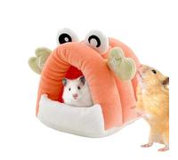 Maison pour Hamster - Maison d'Habitat Hérisson en Peluche - Abri de Litière en Forme de Crabe avec Couverture Intégrale - Espace Jeu et Repos pour Chinchilla, Lapin, Gerbille et Furet