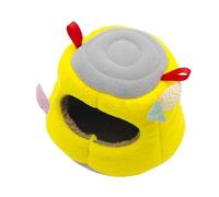 Maison pour hamster, petit animal chaud pour cage - 16 x 15,5 x 11,5 cm - En forme de souche - Lit de couchage d'hiver pour animal domestique - Pour planeur de sucre, gerbille