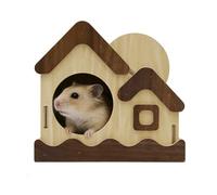 Maison pour Hérisson, Accessoires en Bois Divertissants pour Animal de Compagnie, Habitats et Maisons Petits Animaux Mignons, Pour Gerbille Chinchilla Furet Hérisson Sugar Glider Petit Animal Intérieu