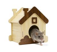 Maison pour hérisson | Fournitures en bois naturel pour animaux domestiques, maisons et habitats mignons pour gerbille, lapin, chinchilla, furet, hérisson, planeur en sucre, enrichissement, jeu