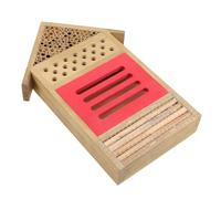 Maison pour Insectes en Bois Beige, Refuge D’Observation pour Jardin