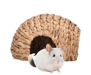 Maison pour lapin confortable et sûre faite à la main Queue de chat | Lapin House Retraite à mâcher pour hamster, guinée, lapin, chinchilla, petits animaux de compagnie, repos, niche à mâcher
