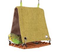 Maison pour Oiseaux - Hamac De Sommeil Imitation Rotin - Antidérapant, Accessoire de Cage pour Animaux, Jeu, Repos et Détente