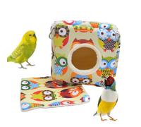 Maison pour perroquet | Tapis amovible de 15 x 15 cm | Nid d'hiver, tente de couchage mignonne pour hamster, hamac à oiseaux confort amélioré pour perroquet, perruche, calopsittes