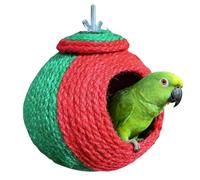 Maison pour perroquets : cabane en corde en sisal à mâcher réglable, grotte avec cacatoès, niches pour oiseaux | pour petits animaux, hamster, jeu pour Dor