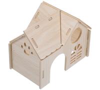 Maison pour Petits Animaux en Bois, Cachette de Repos Résistante, Beige | Cochons D'inde et Hérisson, Soulage le Stress, Favorise L’entraînement, Usage Quatre Saisons