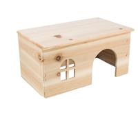 Maison pour rongeurs en bois naturel pour cochons d'Inde et lapins 40 x 20 x 23 cm