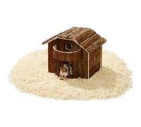 Maison pour rongeurs en bois naturel wonderland balcon Bois G