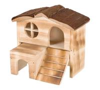 Trixie Maison pour rongeurs Kasja – bois d'écorce flammé – 18 × 16 × 12 cm