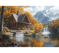 Maison Puzzle 3000 Pieces Adultes Automne Puzzles Classiques Panorama Bois Difficile Impossible Geant Jigsaw Jeu éducatif Défi Jouet pour Enfants et Adulte dès 14 Ans Cadeau Homme Femme Boxed P-878
