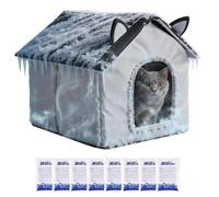 Maison Rafraîchissante Chat avec 8 Packs De Glace Imperméable Pliable