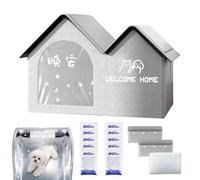 Maison Rafraîchissante pour Animaux Extérieur,Abri Imperméable pour Chat avec Sachet de Glace - Abri Frais pour Animal Facile à Nettoyer Gain de Place pour Jardin et Intérieur