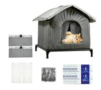 Maison Rafraîchissante pour Chat d'Extérieur Abri Frais Pliable Avec Blocs