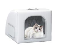 Maison Rafraîchissante pour Chats Lors des Jours Chauds, Abri Glacé pour Chats Maison Rafraîchissante Pliable, Portable Étanche pour Chiens Et avec Coussin Terrasse Voyage Extérieur