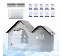 Maison Rafraîchissante pour Chats - Maison Pliable Rafraîchissante pour Chat Confort Canicule,Abri pour Animaux Isolé Thermique Résistant aux Griffes pour Animaux de Taille Moyenne comme Chiens et