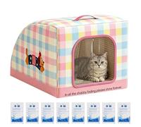 Maison Rafraîchissante pour Félin Lit Isolé Confortable et Portable avec | Station De Rafraîchissement Pour Chat pour Salon Balcons Cours Jardins Arrière-cour Ferme Animaux Errants d'Extér