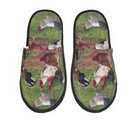 Maison Slippers Poulets De Ferme Coqs Chaussons Maison Décontracté Homme Femme Chaussons Douce Pantoufles Pour Invité, Hôtel, Spa L