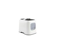Maison toilette pour chat 57 39 40 cm Bac a litiere de Gui Blanc