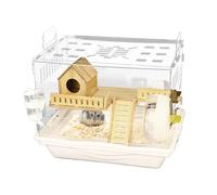 Maison transparente pour hamster - 37 x 30 x 28 cm - Cage transparente pour petit animal de compagnie, habitat d'observation respirant, abri en acrylique durable | Maison gerbille confortable pour les
