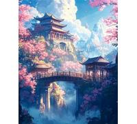 Maison Tree Bridge Puzzle 120 Pièces pour Adultes, Puzzle Impossible, Puzzles Classique pour Adulte, Puzzles Coloré Jeu de Famille et Team Building