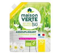 Maison Verte Adoucissant aux huiles essentielles bio sans palme Fraicheur d'Ete 70 Lavages
