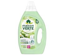 Maison Verte, Lessive Liquide Detachante Ecolabel, Parfum Fraicheur d'Ete, Efficace des 20°C, Special Peaux Sensibles, Sans Conservateurs ajoutes MIT/BIT, 33 Lavages