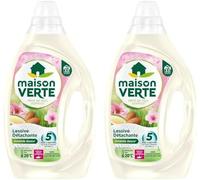 Maison Verte - Lessive Liquide - Parfum Aux Huiles Essentielles - Lessive Détachante - Amande Douce - Spécial Peaux Sensibles - Efficace Dès 20°C - 5 Enzymes Actives D'origine Naturelle - 33 Lavages
