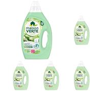 Maison Verte - Lessive Liquide - Parfum Fraîcheur d'Ete - Lessive Détachante - Spécial Peaux Sensibles - Efficace dès 20°C - 5 Enzymes Actives d'Origine Naturelle - Sans Conservateurs - 33 Lavages