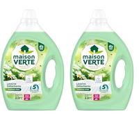 Maison Verte - Lessive Liquide - Parfum Fraîcheur d'Ete - Lessive Détachante - Spécial Peaux Sensibles - Efficace dès 20°C - 5 Enzymes Actives d'Origine Naturelle - Sans Conservateurs - 44 Lavages