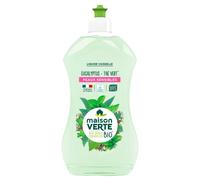 Maison Verte - Liquide Vaisselle - Aux Huiles Essentielles Bio - Parfum Eucalyptus Thé vert - Recyclable - 500ml - Ecolabel - Fabriqué en France