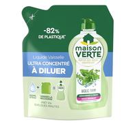 Maison Verte - Liquide Vaisselle - L'Ultra Concentré à Diluer - Basilic-Thym & Huiles Essentielles - Dégraissant à Froid - Adapté aux Peaux Sensibles - Prêt en quelques minutes - 150ml