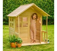 Maisonnette cabane Enfant avec Plancher et véranda Bouton d'or Cottage en Bois FSC®