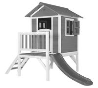 Axi Maison Enfant Beach Lodge Xl En Gris Avec Toboggan En Gris